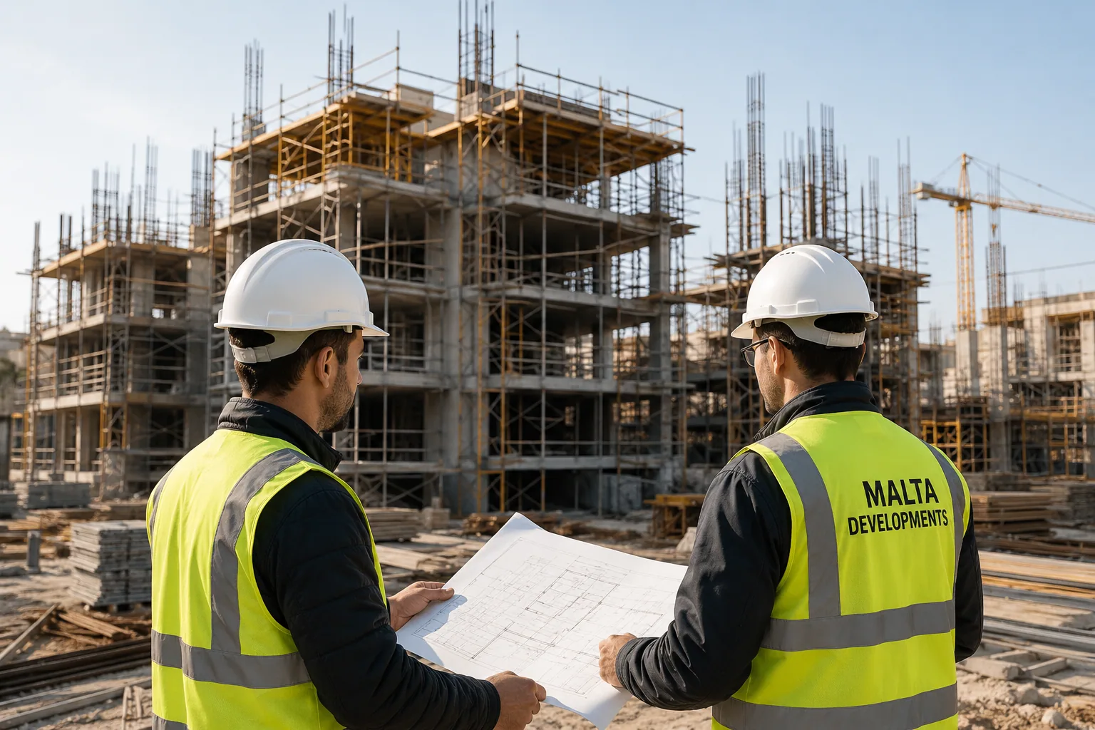 The A&H Group team on site in Malta